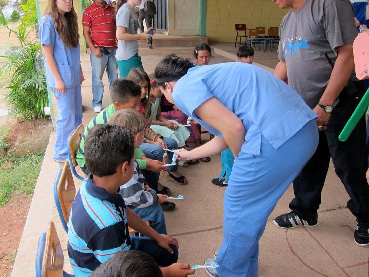 These children had never brushed their teeth before. They were so excited!